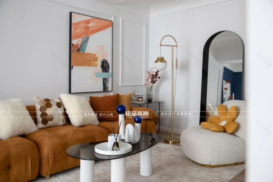 77平美式轻奢公寓设计丨铭品装饰-19