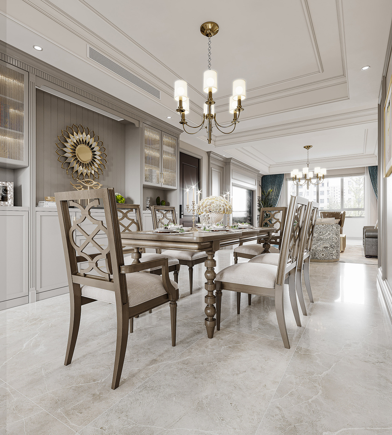 法式轻奢平层设计-22