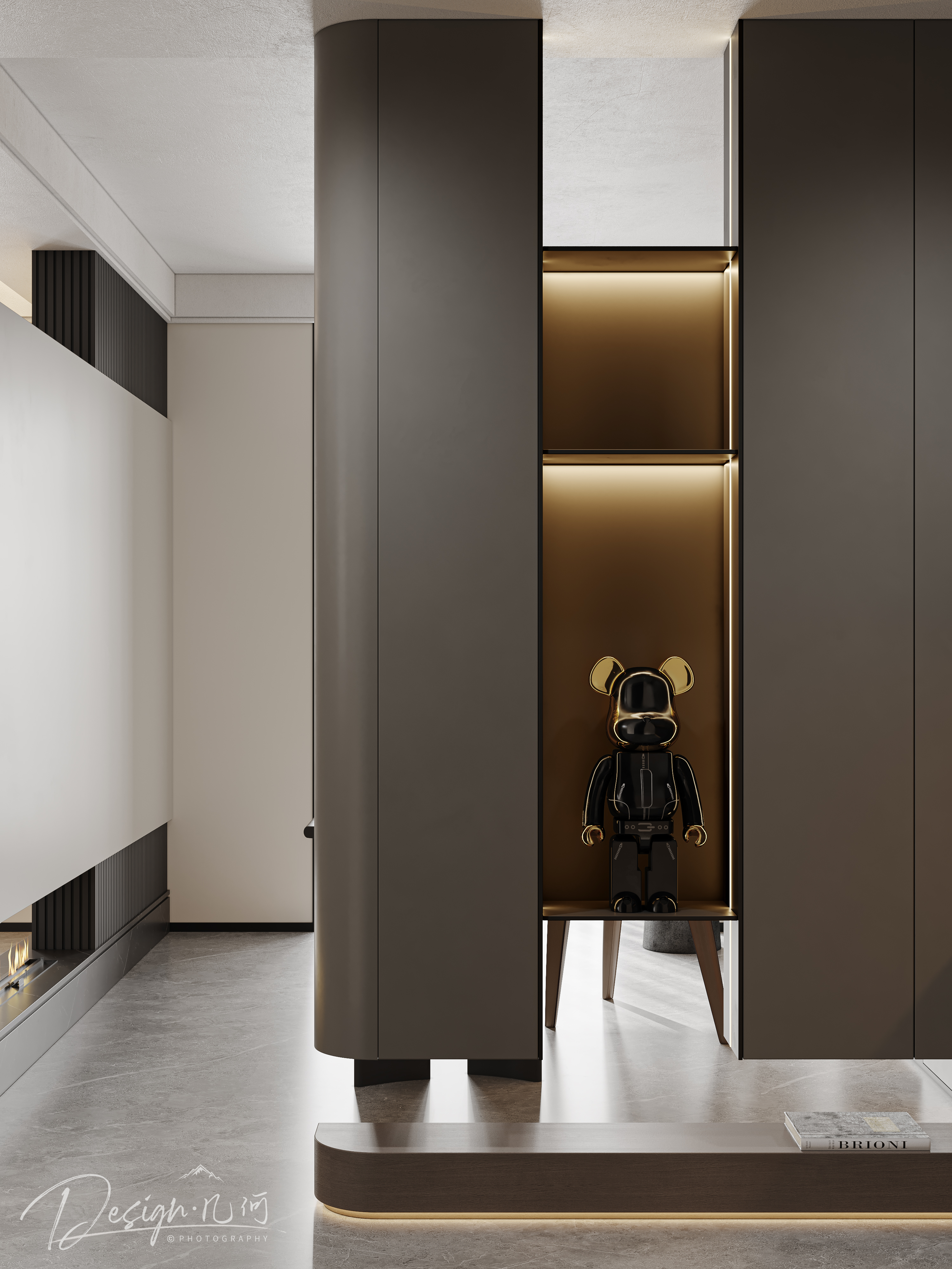 几何空间视觉表现 | 高速时代城现代轻奢客餐厅-8