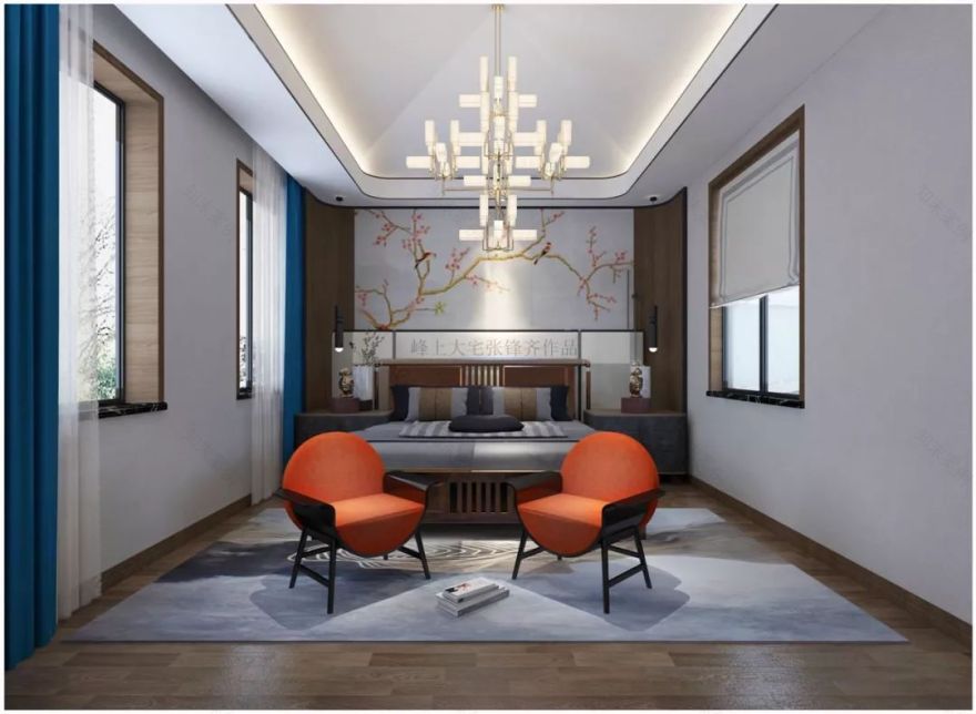 河与墅三套创意设计丨中国西安丨峰上大宅装饰-112