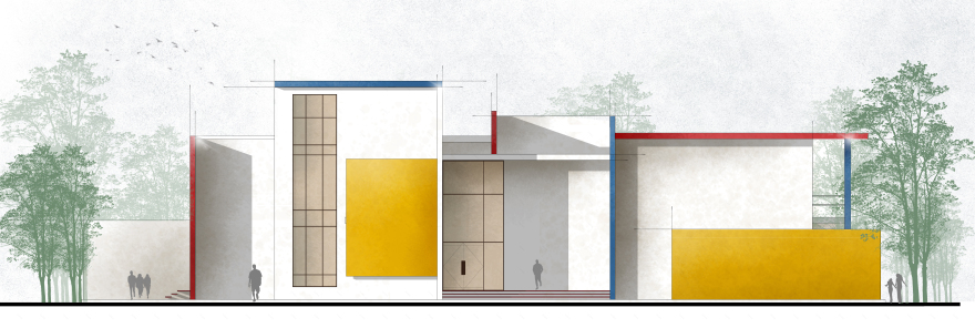 DE STIJL 风格设计工作室和演讲厅丨埃及开罗丨开罗大学工程学院建筑系-19