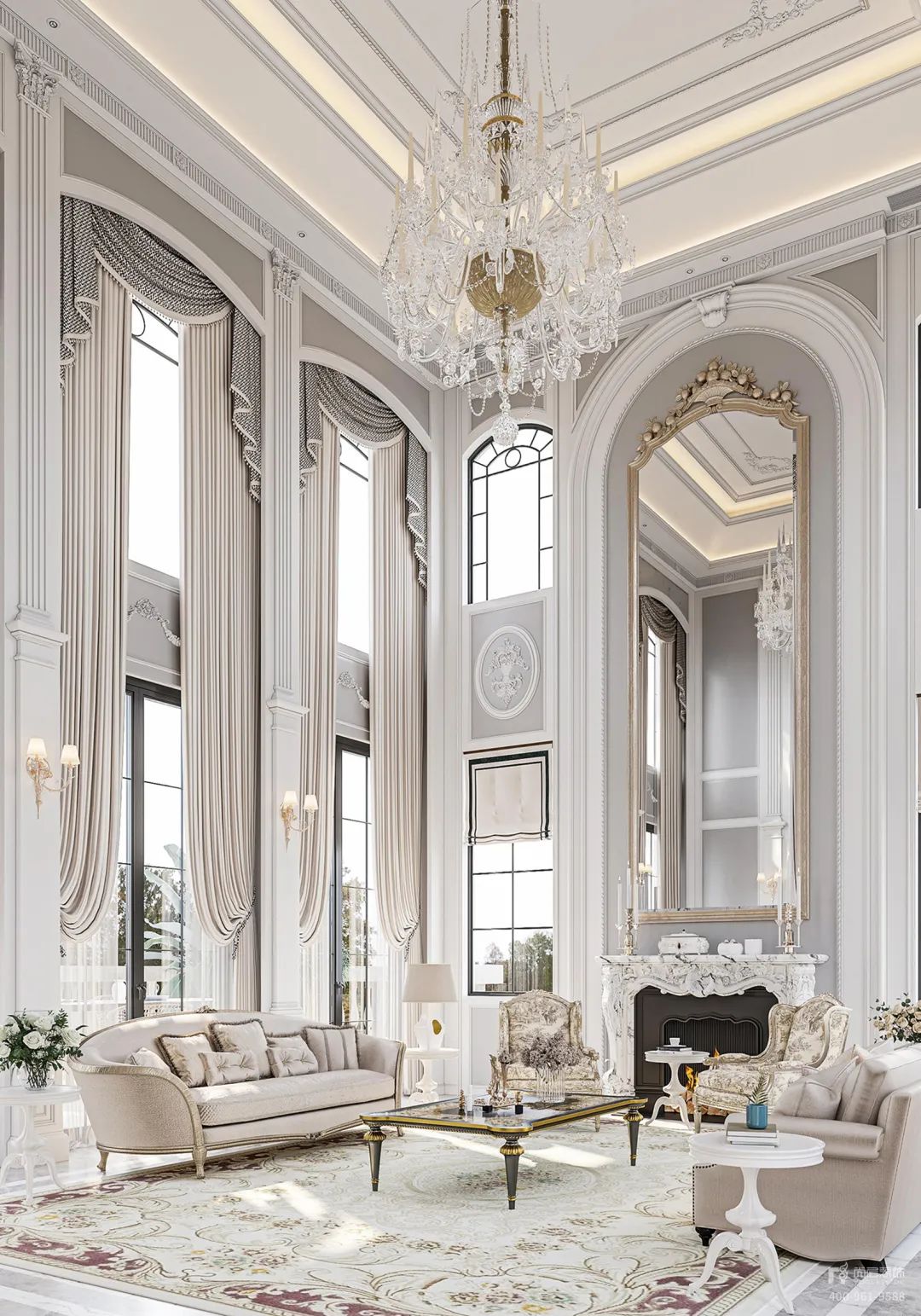 法式浪漫别墅设计丨中国上海丨上海尚层别墅装饰-10