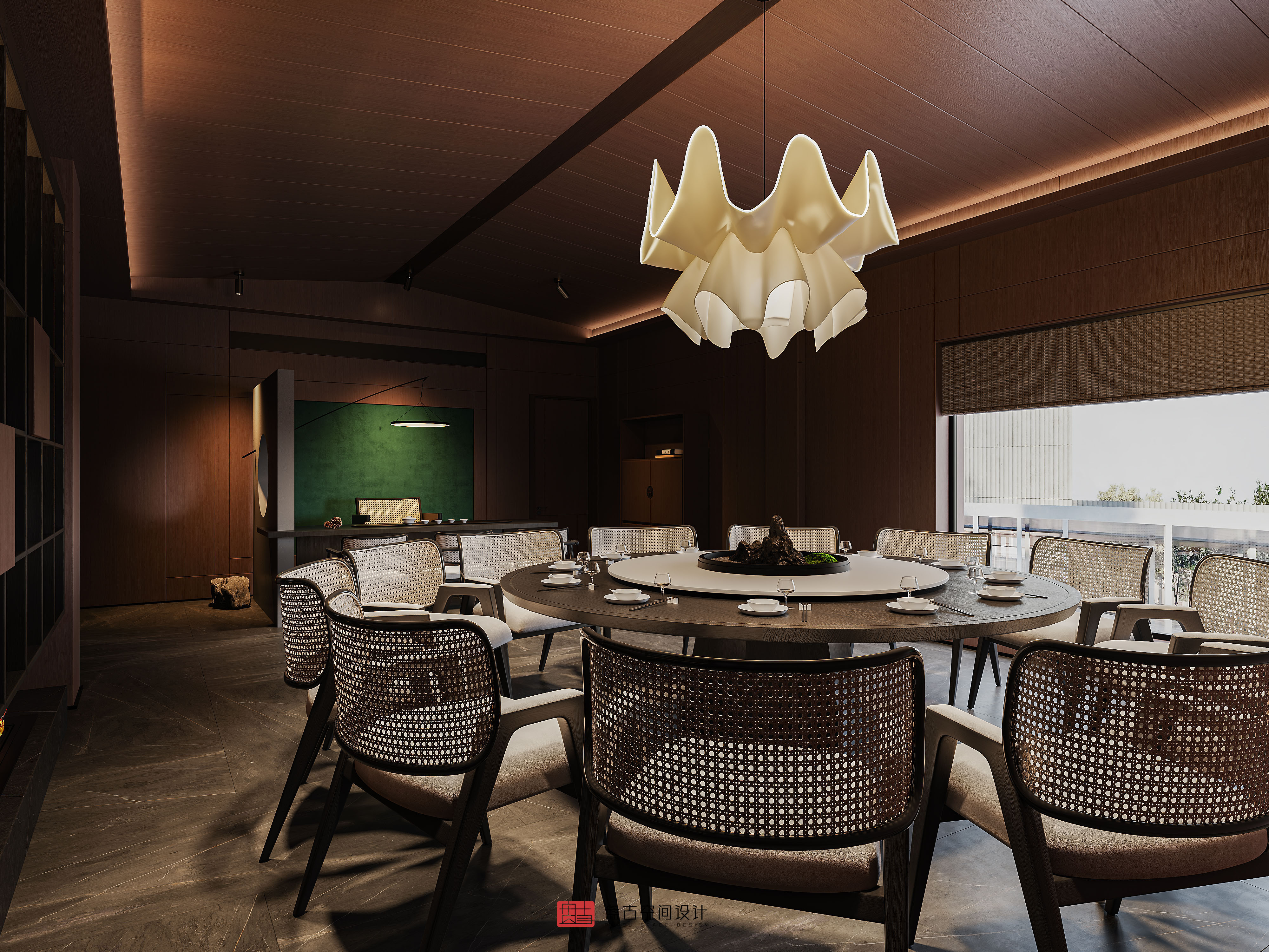 湘意创意菜餐厅丨盘古空间设计-29