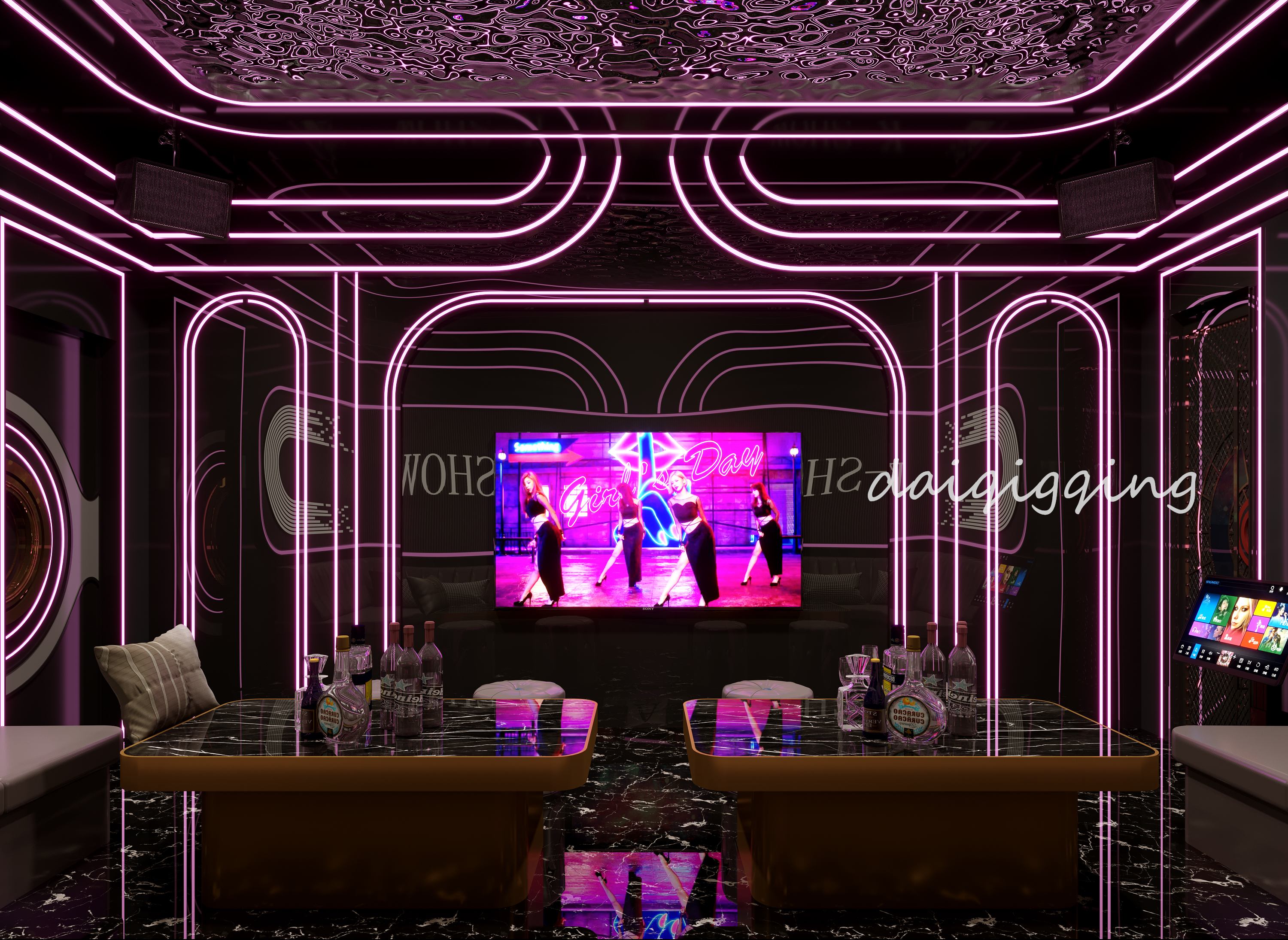 大型工装 KTV丨星夜传图-23