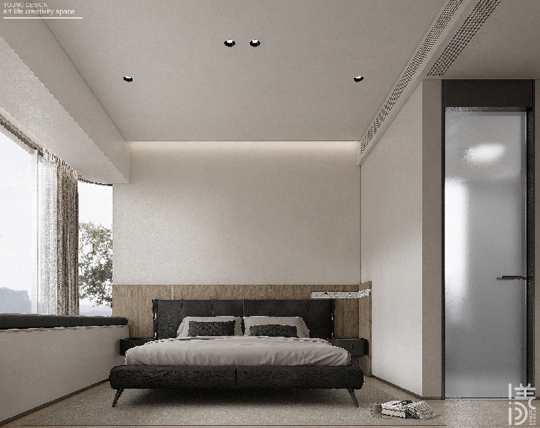 纯白与木色完美平衡,天然肌理邂逅简约线条,诠释意式极简静谧之家丨深圳漾空间设计有限公司-62