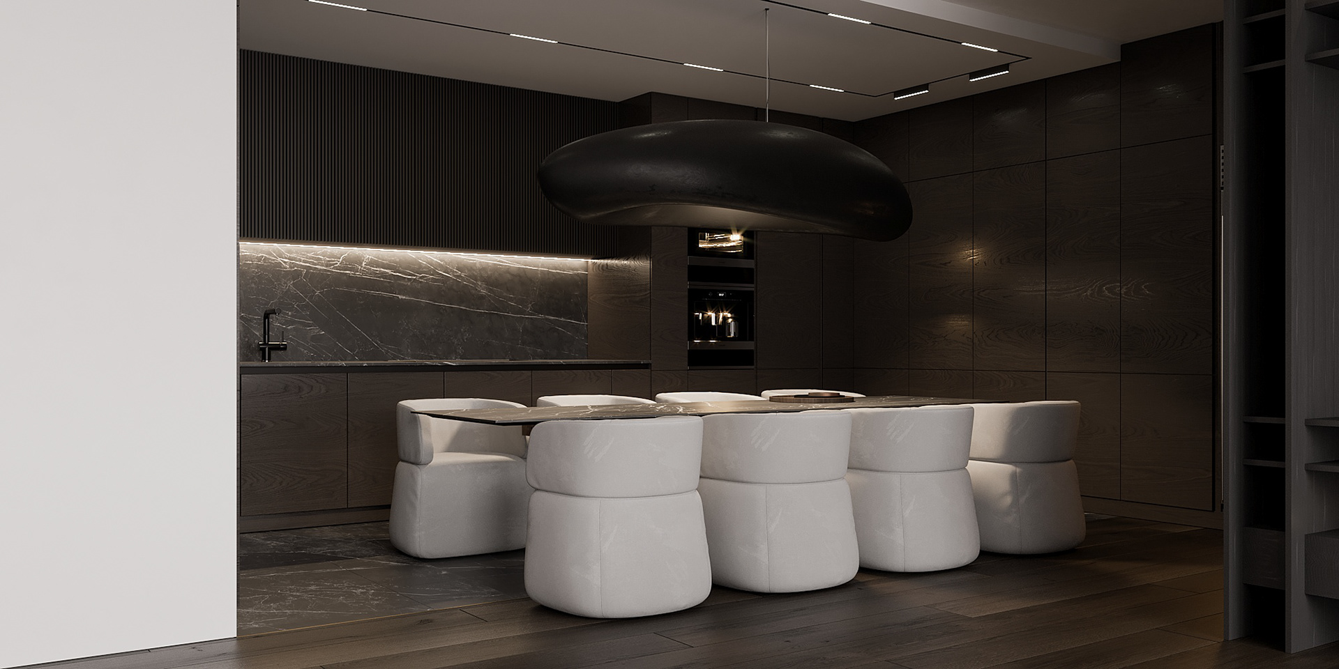 高级黑+简洁白 温和纯粹，回归空间的素净情怀-8