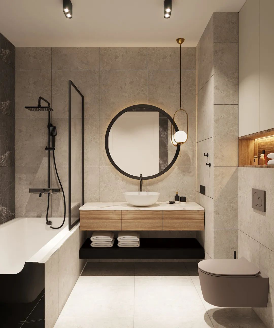 现代优雅的 68㎡一居室-32