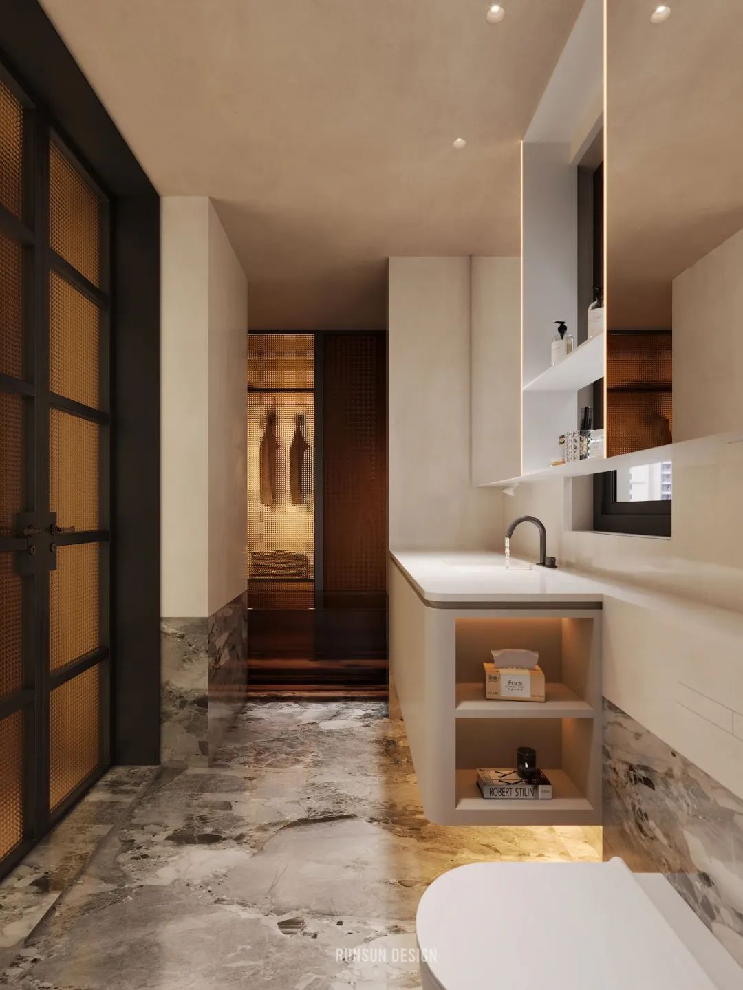 温瓯江峯汇私邸 · 现代与复古的完美融合丨中国温州丨朗石设计-35