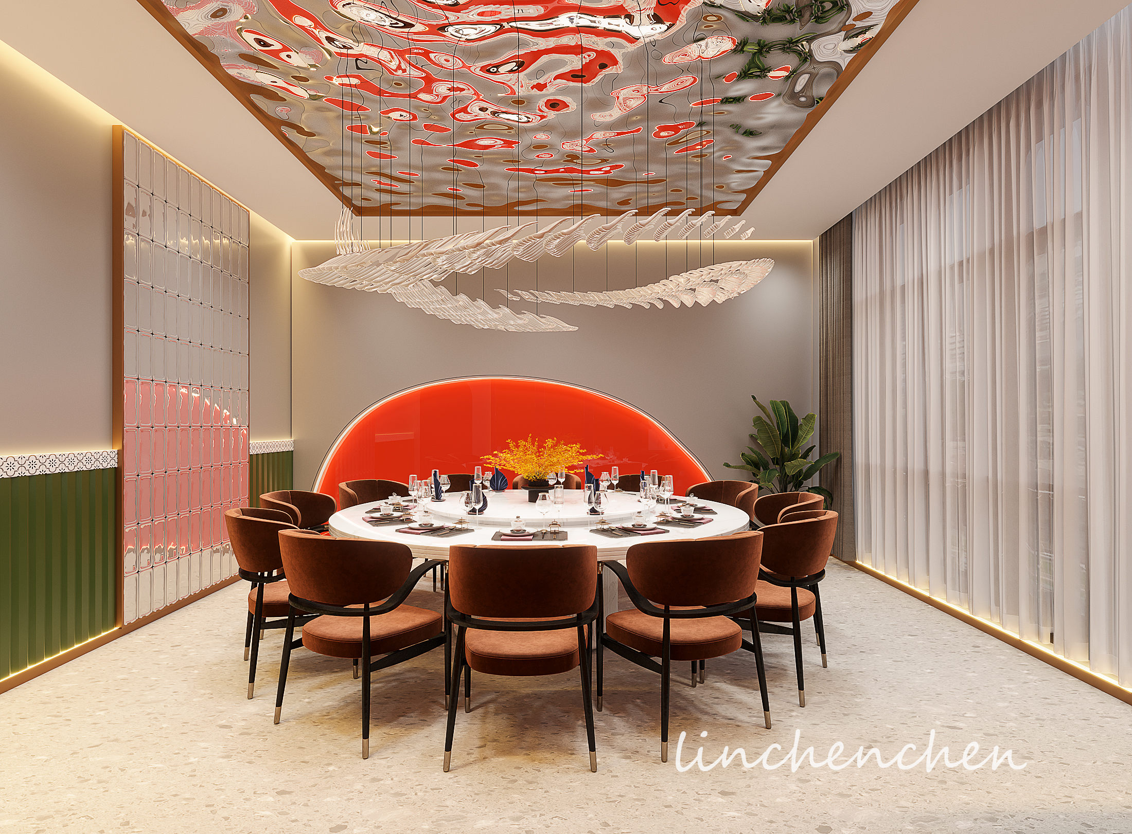 花样餐厅工装设计-12