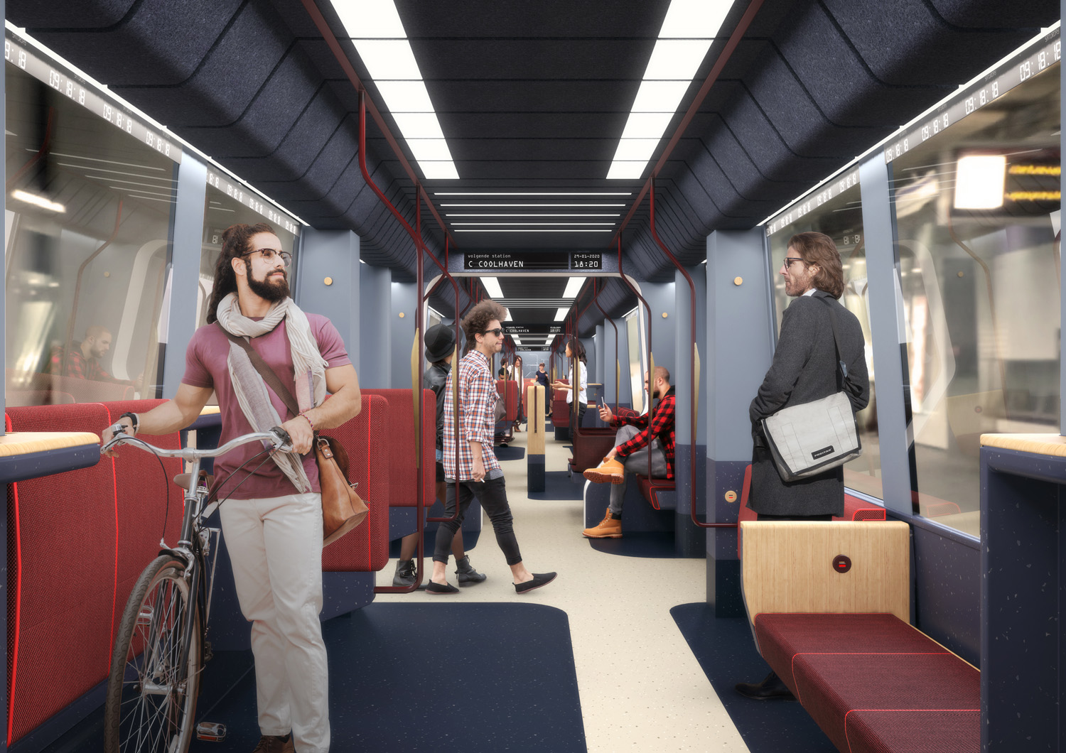荷兰 RET 地铁内饰设计,打造舒适便捷的出行空间-7
