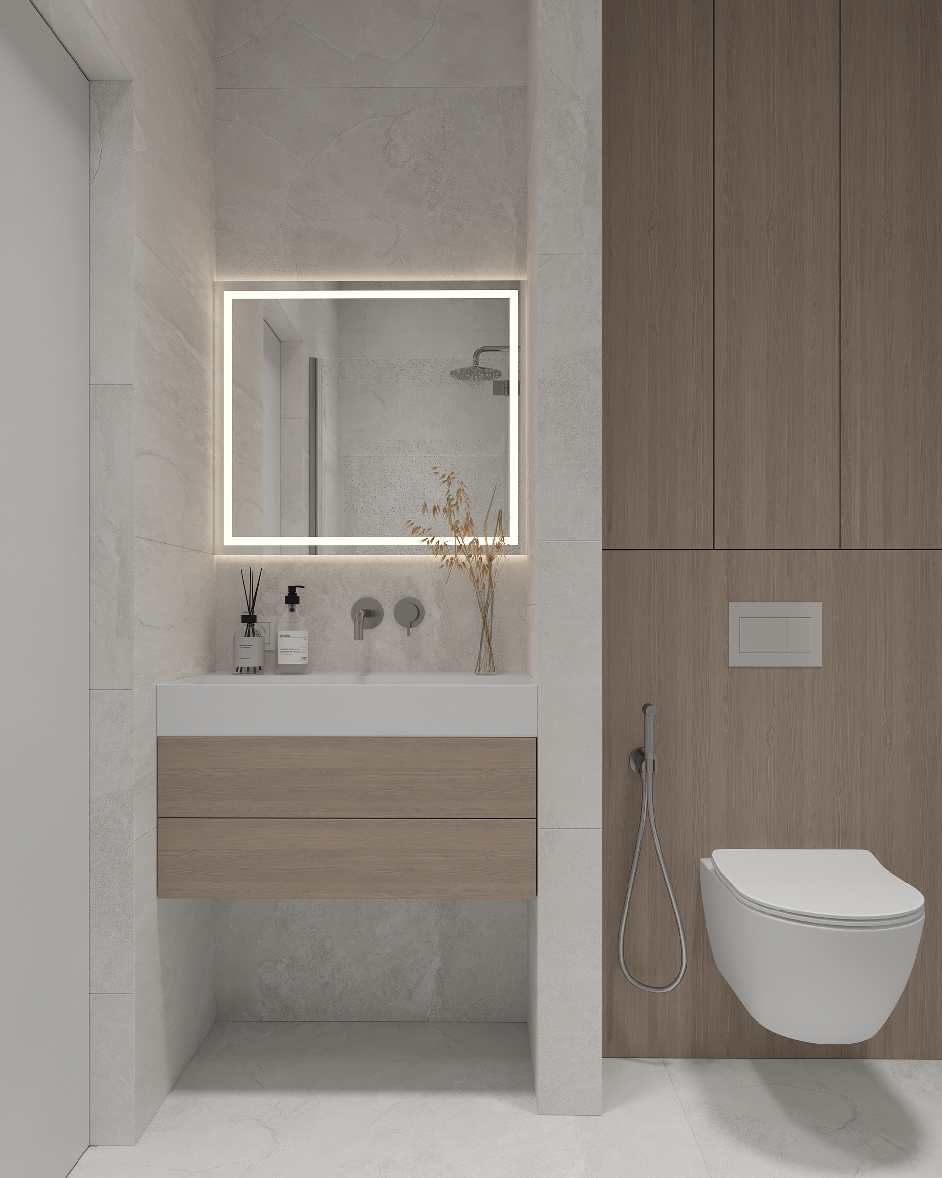 客厅厨房和浴室的可视化设计丨乌克兰丨Inesa Orlenko-13