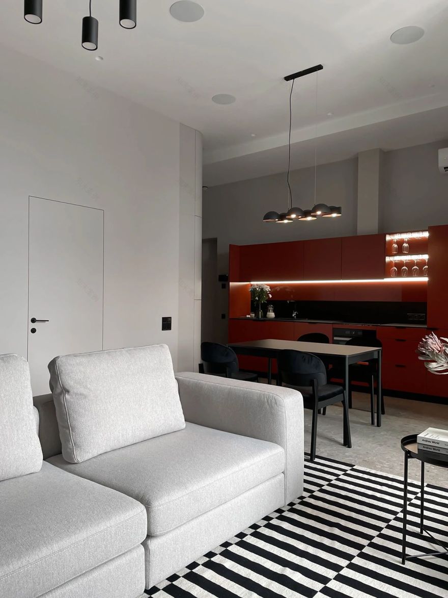 红绿撞色两室一厅丨Oleksandra Teslia-20