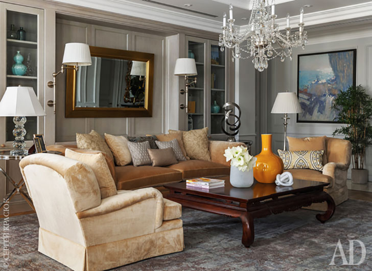 莫斯科秋色豪宅，精致古典内饰-1