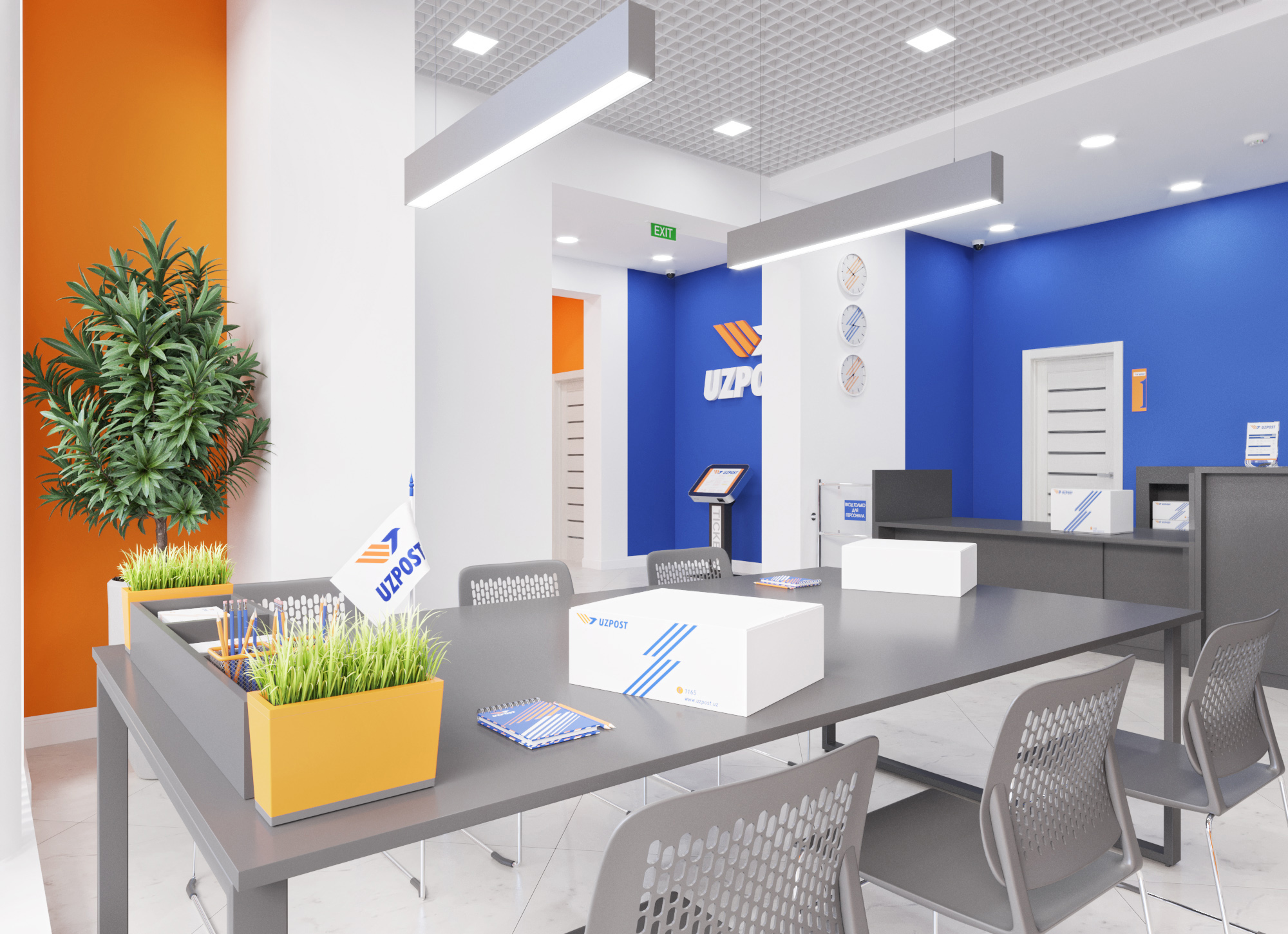 Post office interior and exterior design. Uzbekistan.-17