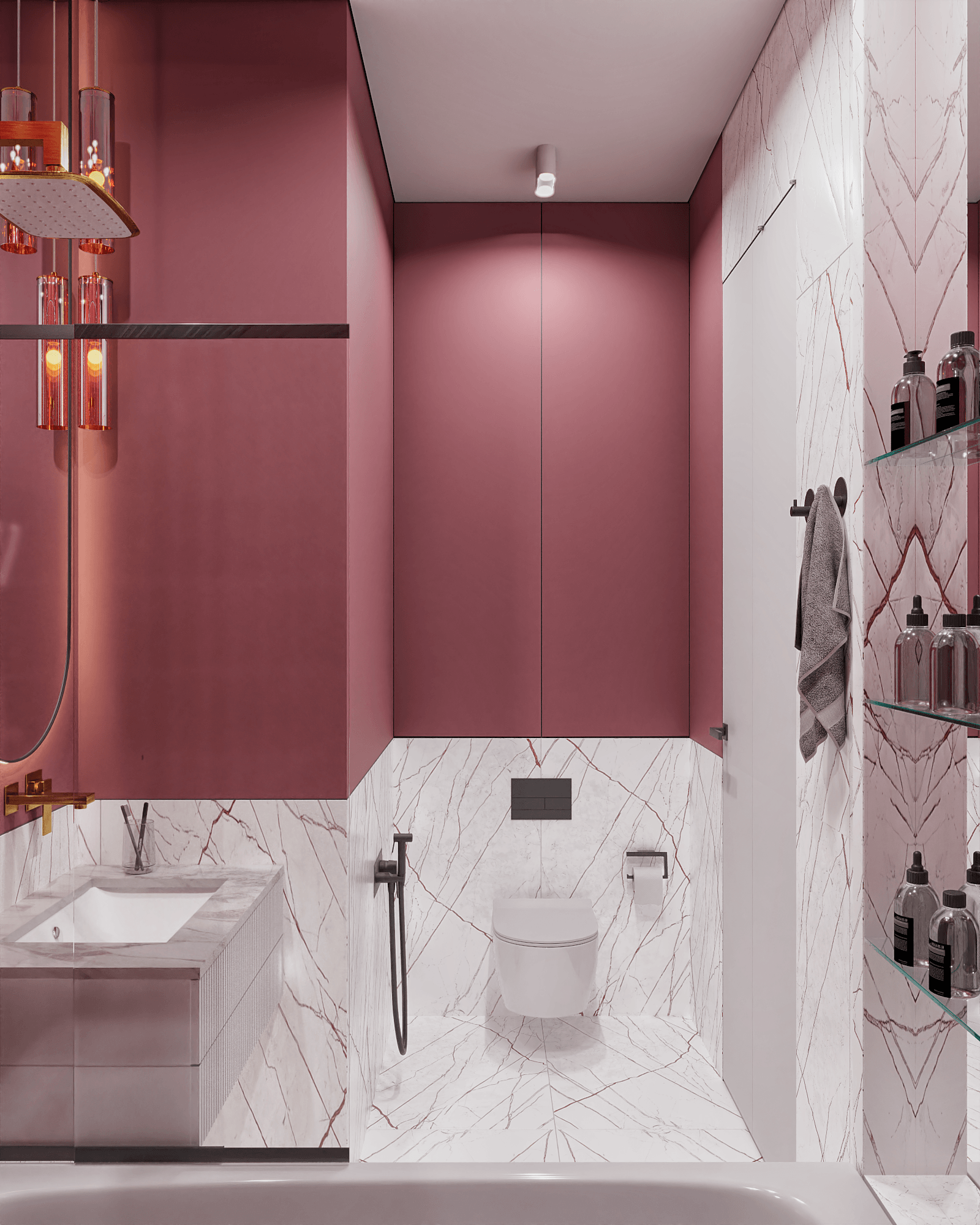 红宝石色卫生间-3