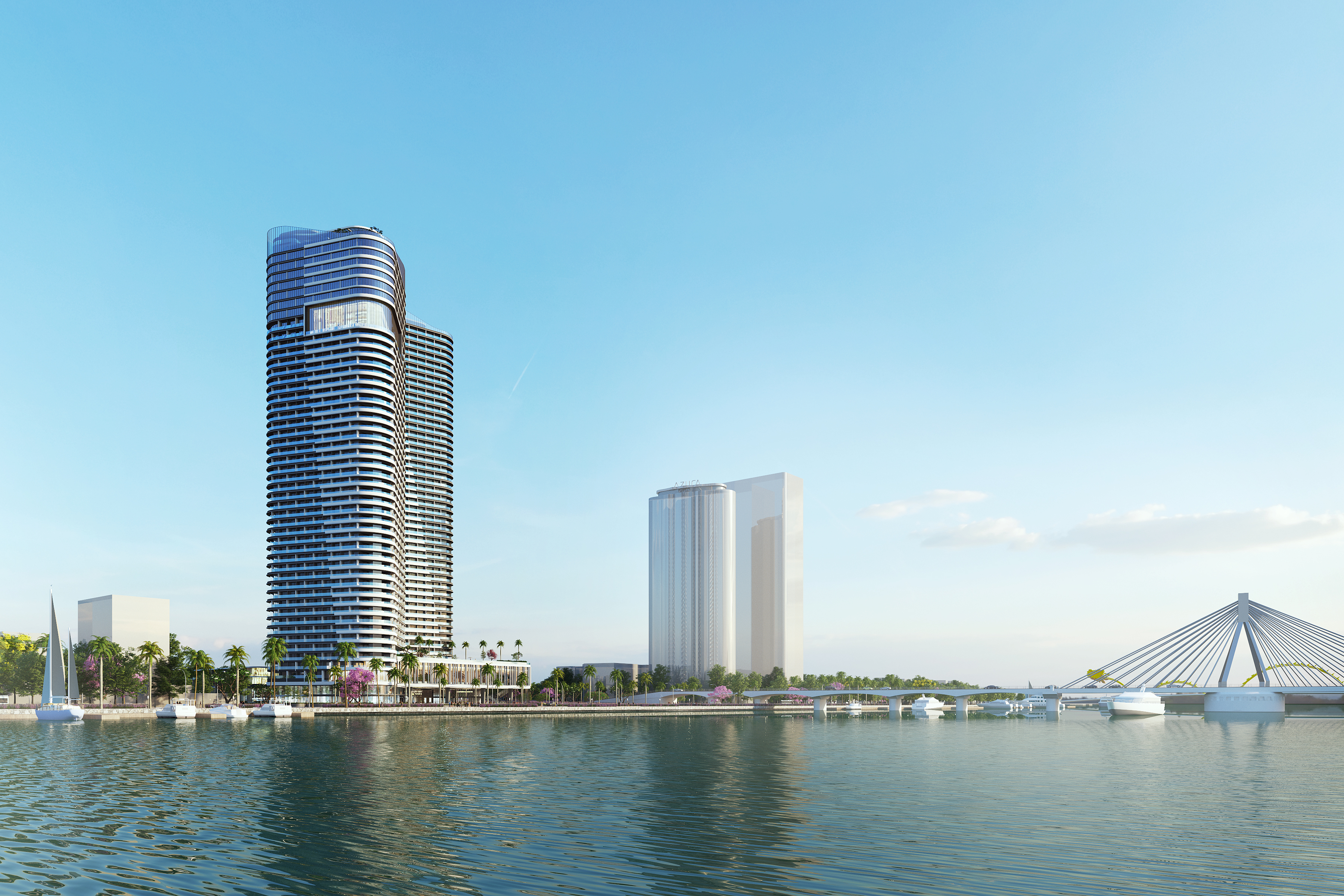 越南传统服饰灵感 Century Bay Danang 双子塔设计-16