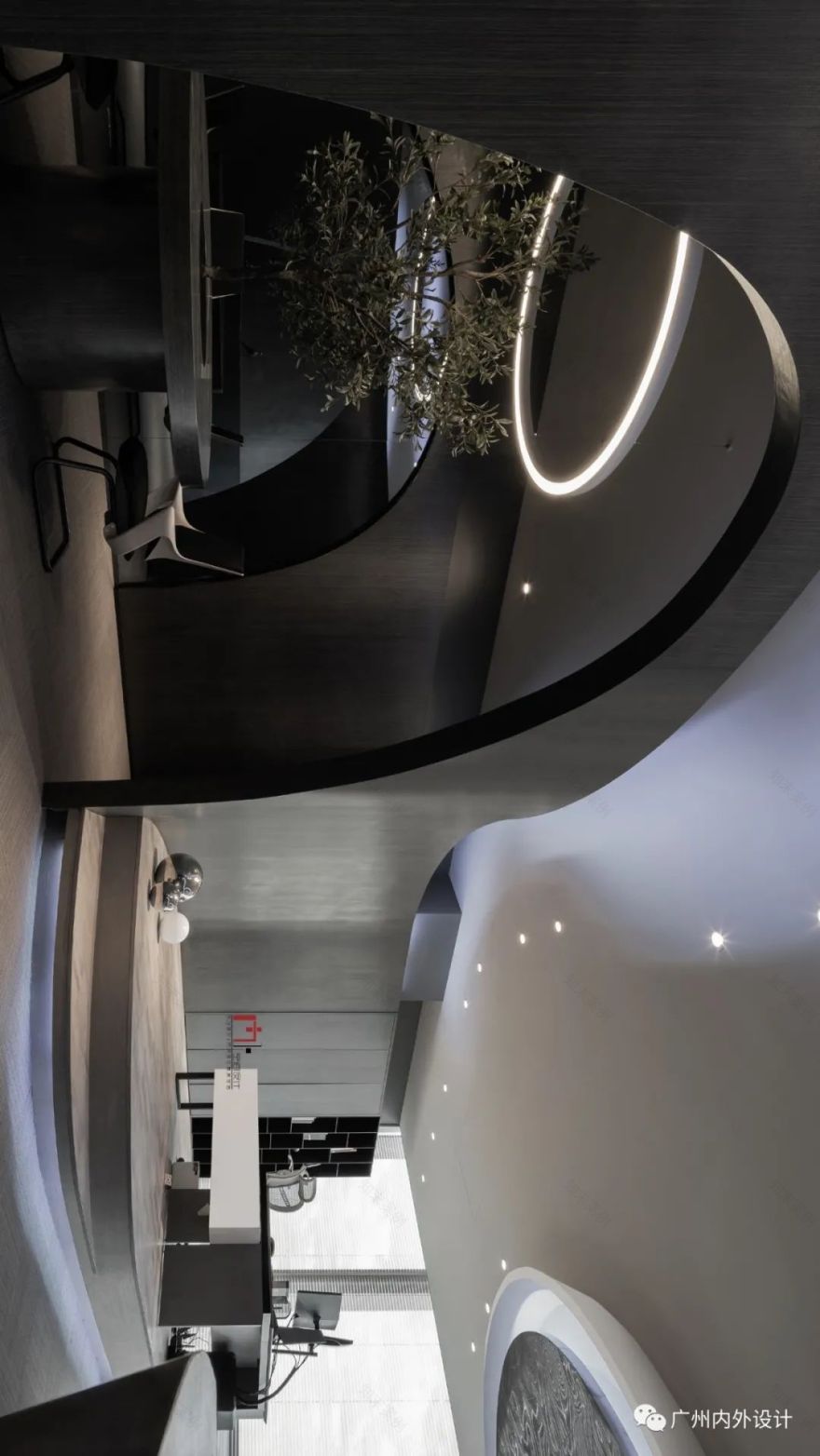 珠江新城曲线空间 | 现代简约办公室设计-10