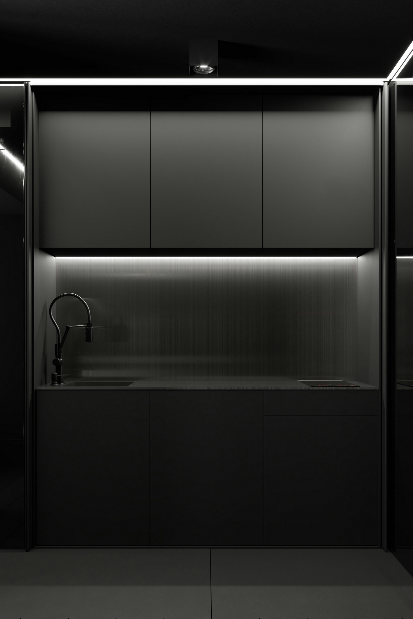 高级黑+工业风,帅气而个性的生活居所-22