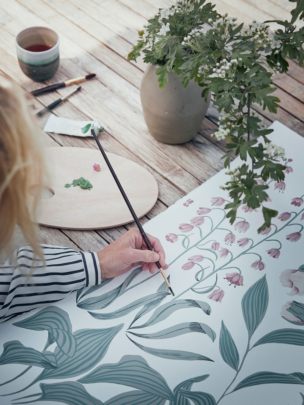 Sandberg 推出新款花卉壁纸，重现乡村别墅之美-3