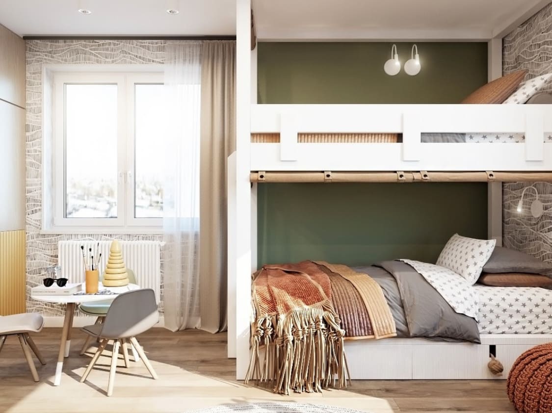 双人男孩卧室室内设计-117