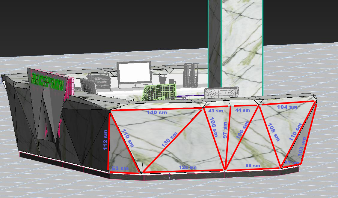 The reception design in several variants .-13