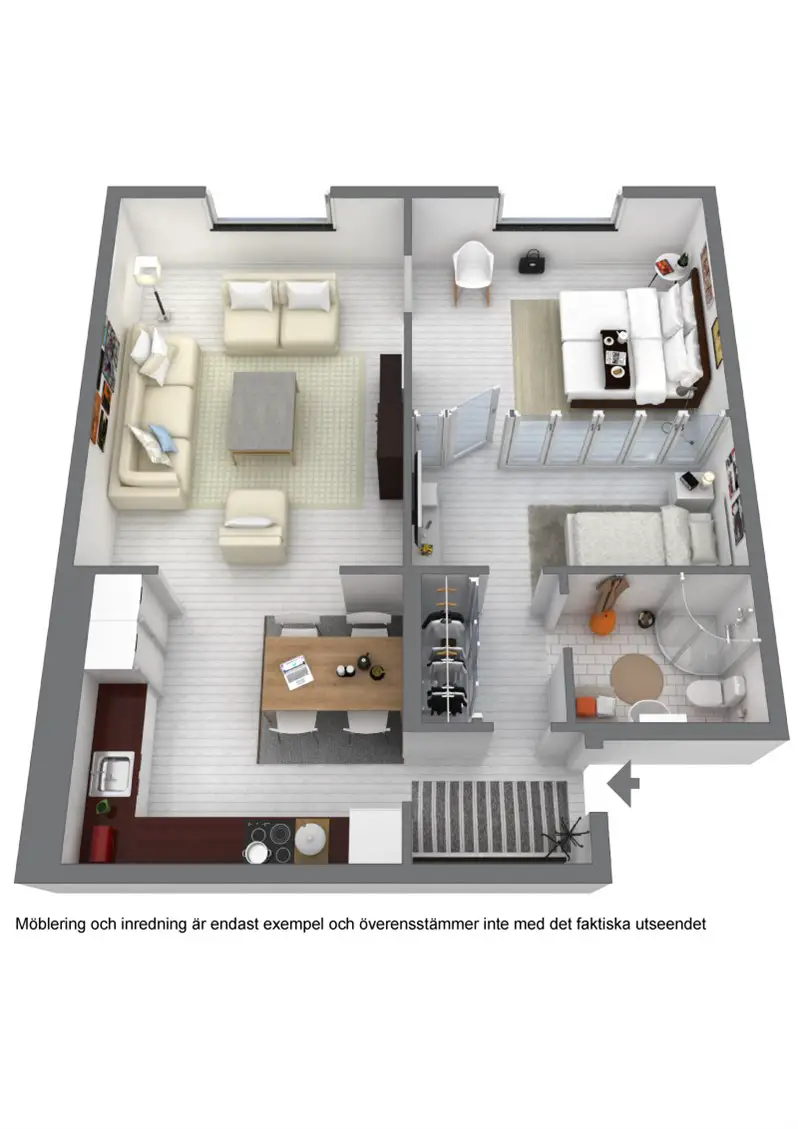 开放式卧室巧变双功能办公空间-18
