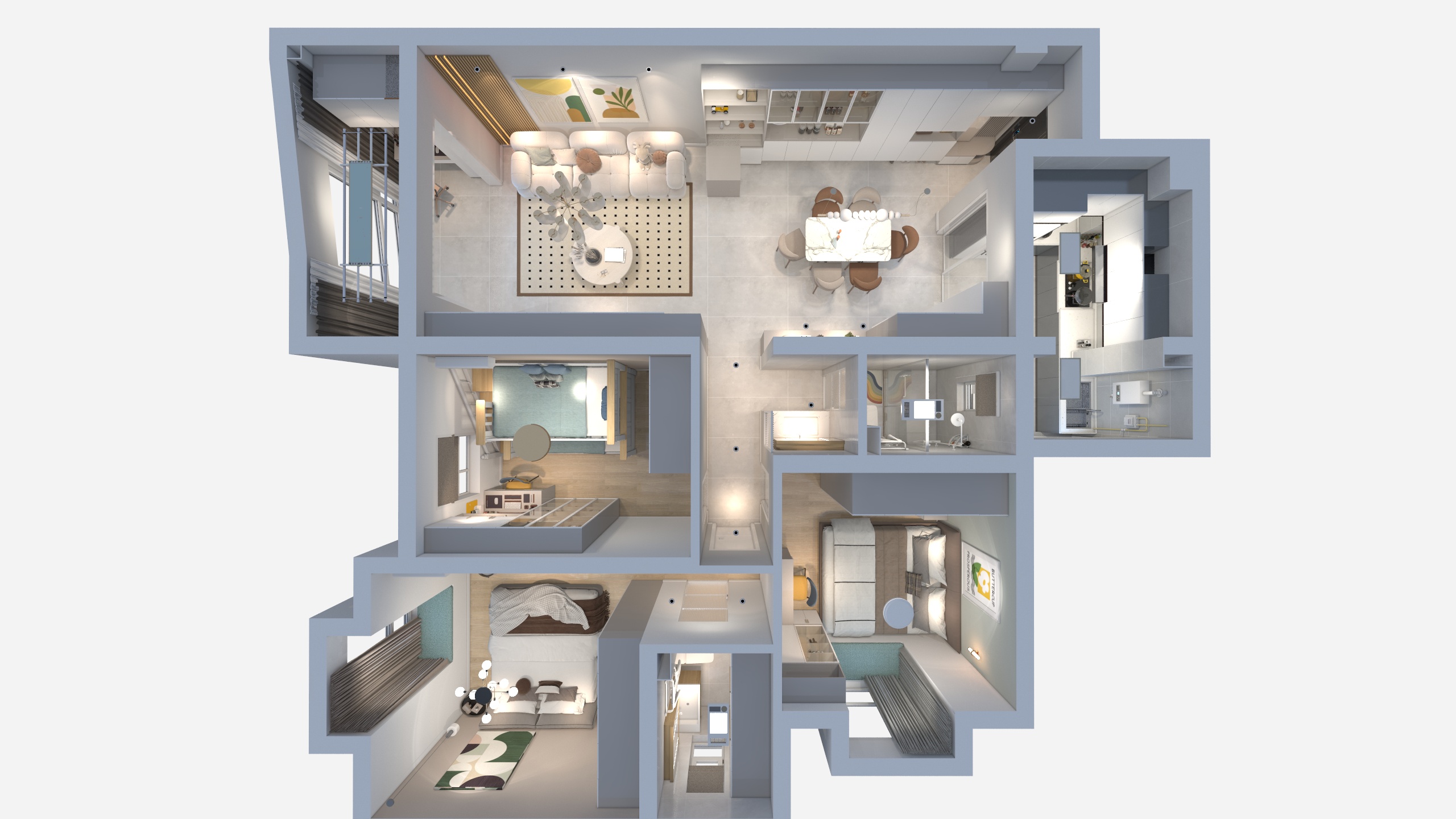 四川成都格兰玺城（113平方现代简约三居室）-0