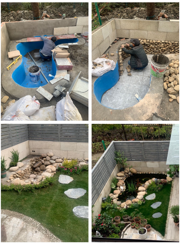 她花一万元，在院子里建了个“原生态鱼池”，太漂亮了！-6