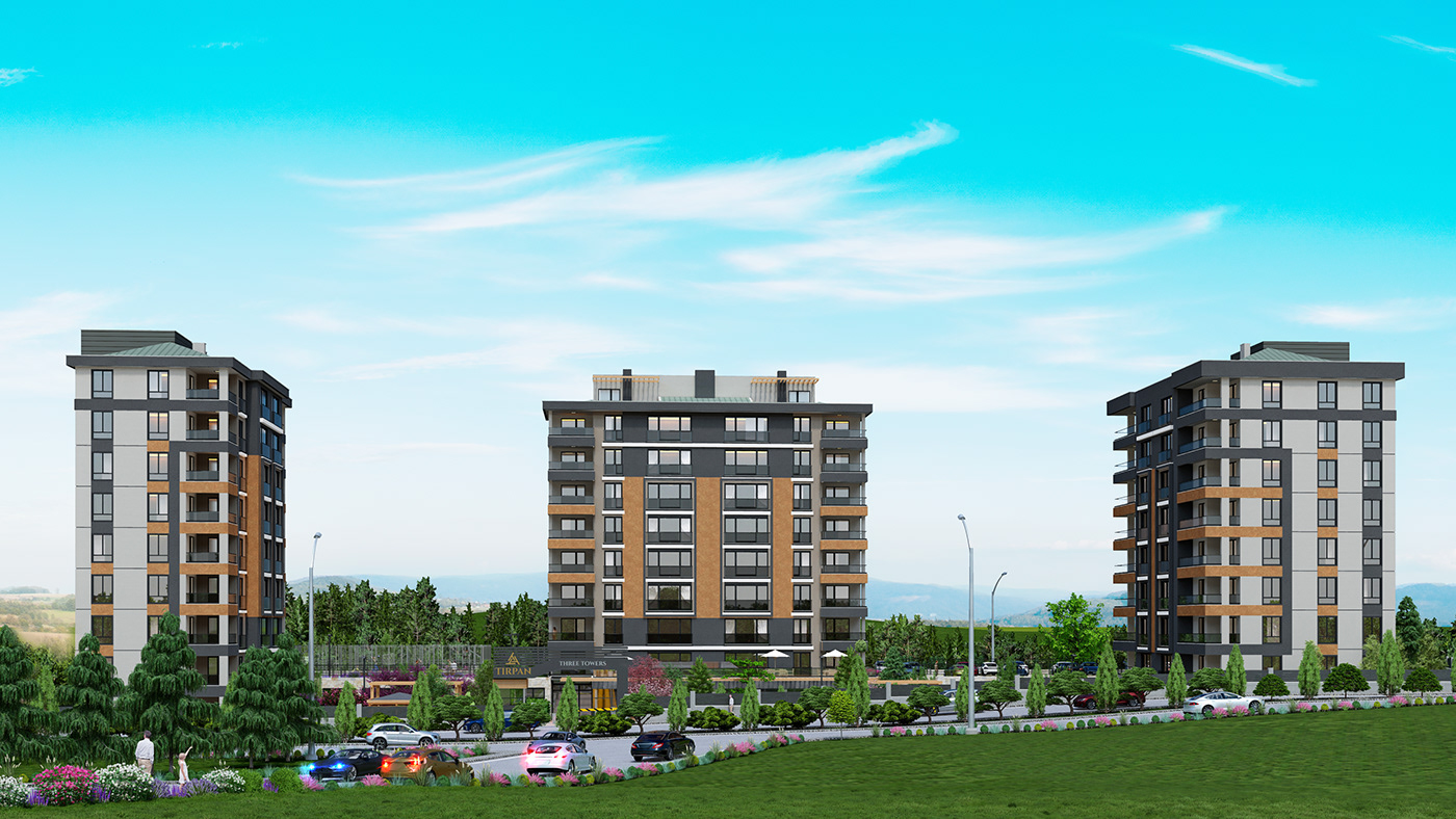 Anastasiya Gushchina丨公寓建筑丨Residential Exterior Design - Aniamtion-0