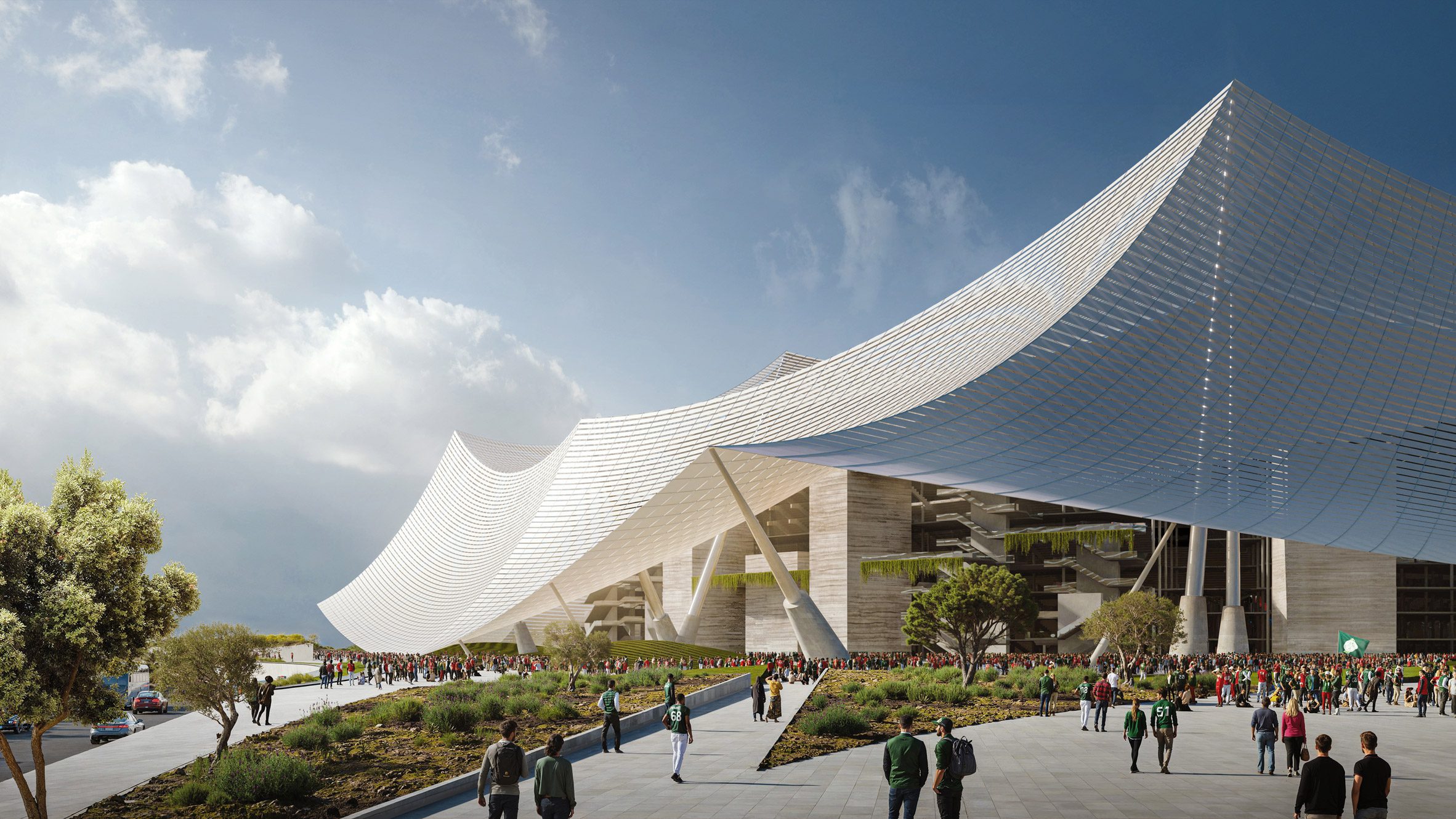 Grand Stade Hassan II 体育场丨摩洛哥丨Oualalou + Choi 和 Populous-7