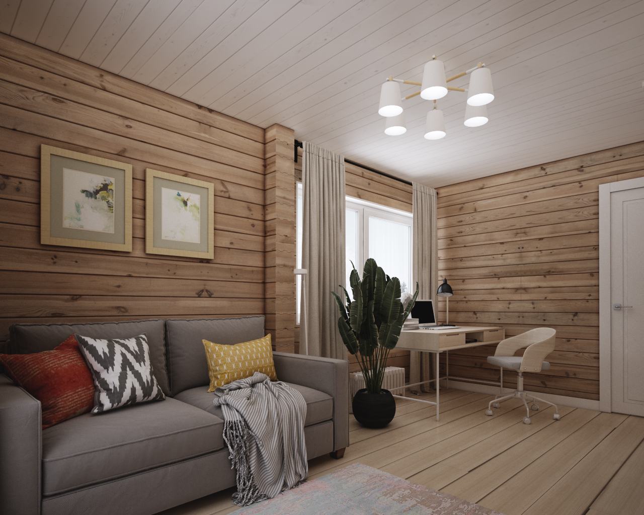 Яркий дом на Плещеевом озере в д. Купанское, 200 кв.м.-12