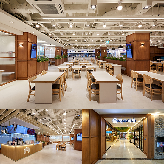 158 平米现代餐厅设计，打造白色与木纹的美食空间-1