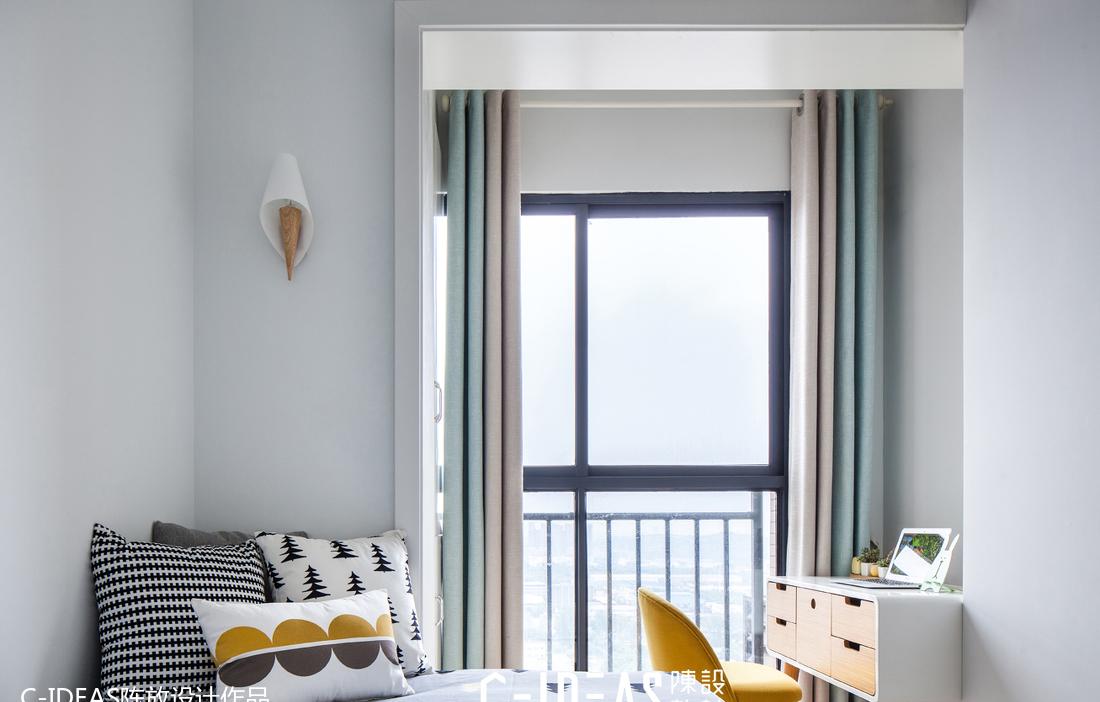 武汉陈放设计丨平层丨邻家薄荷绿-31