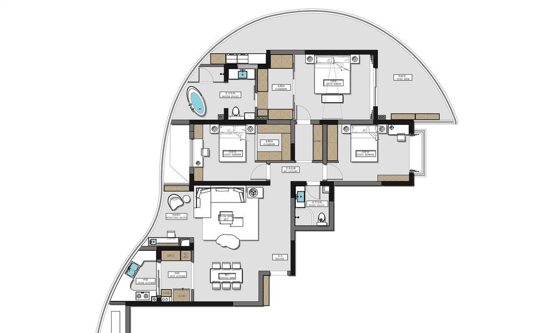 长江之歌 168㎡自用私宅设计丨中国芜湖丨鸿鹄设计-10