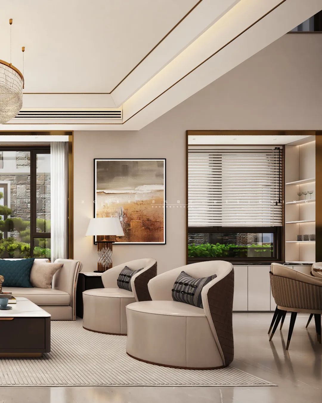 绿地国际生态城意式轻奢别墅丨陈哲梧设计团队-11