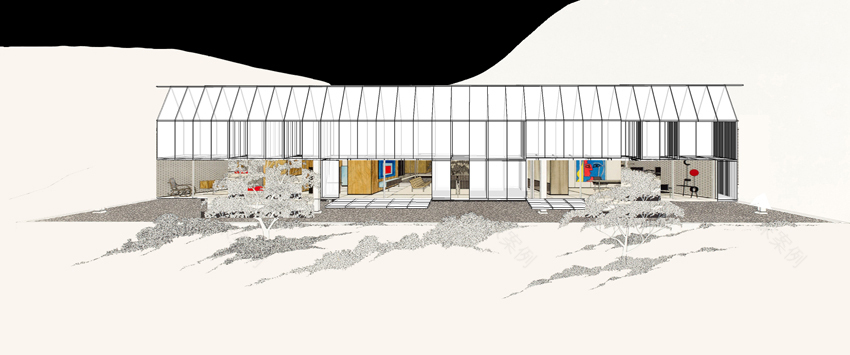 斜向模块化住宅 | 智利 Shotgun House-53