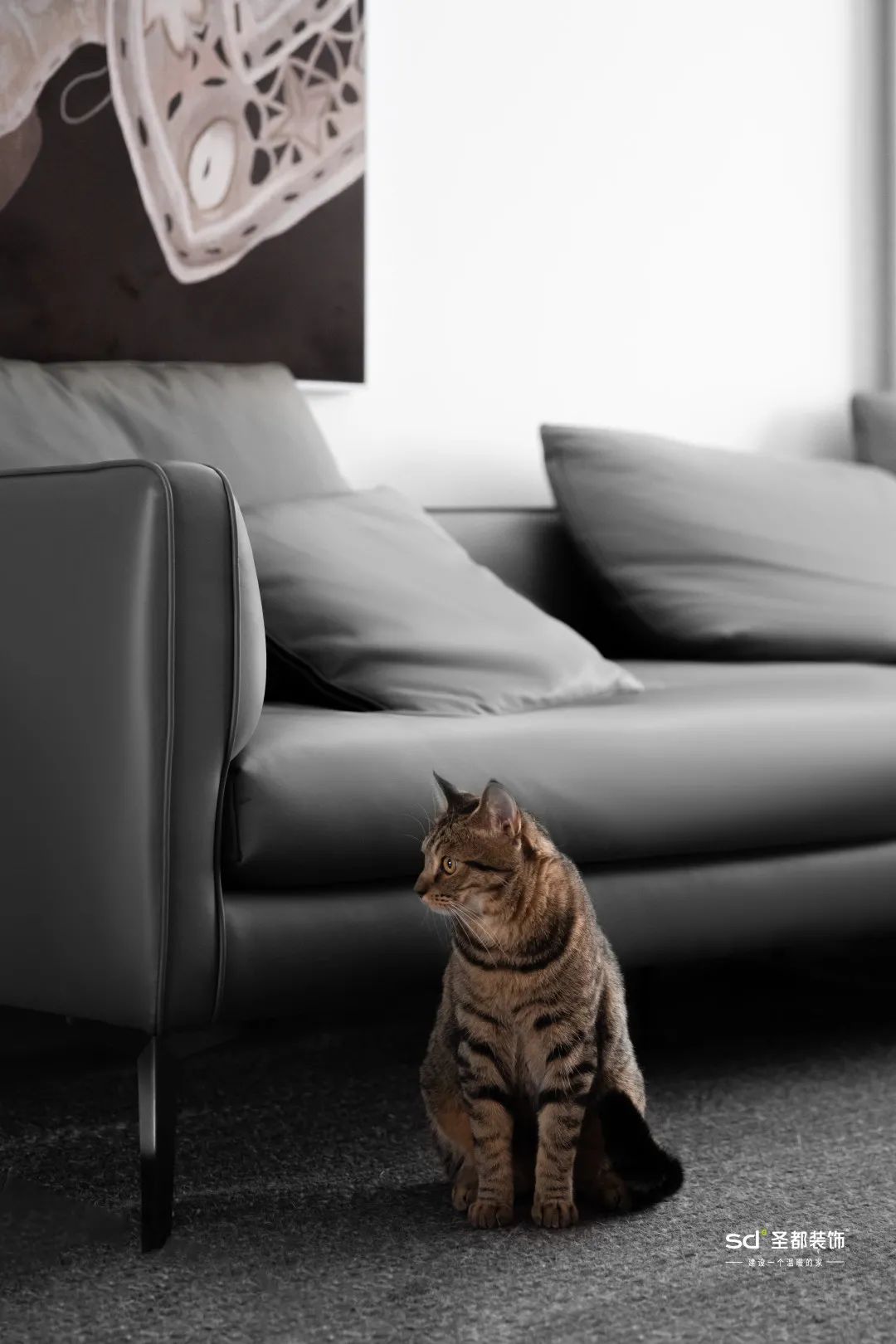 浙江金华 129㎡现代婚房,无主灯设计、客餐厅一体显大气-5