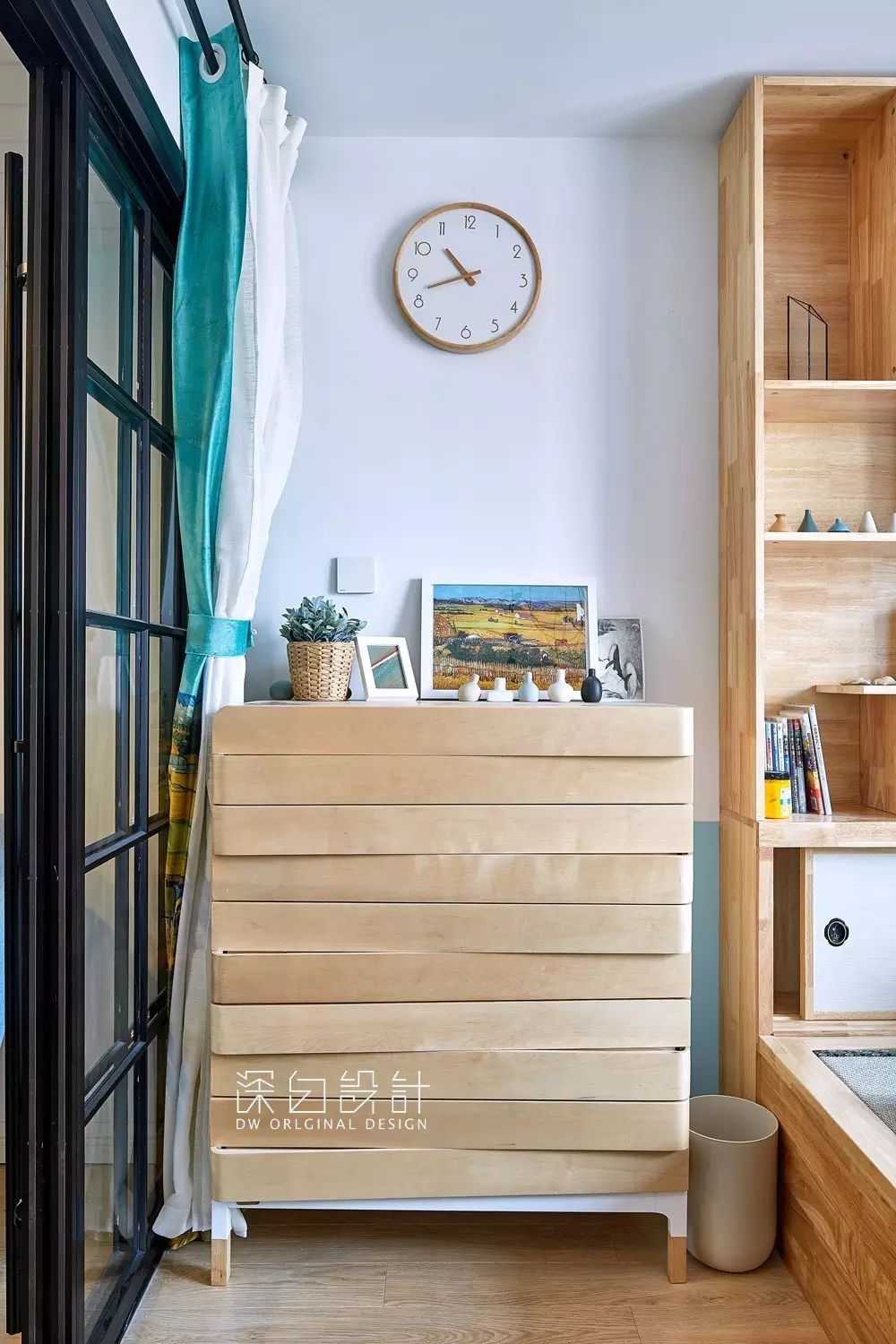 天津 80 平北欧混搭风公寓 | 深白设计的天空之城-31