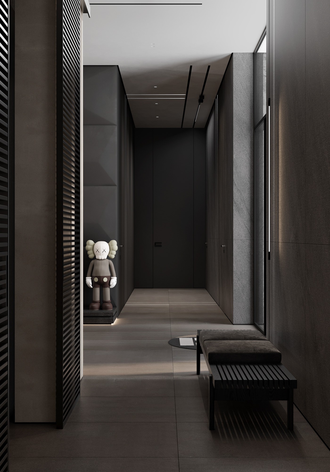 高级黑色系住宅设计 这也太有设计感了吧！-1