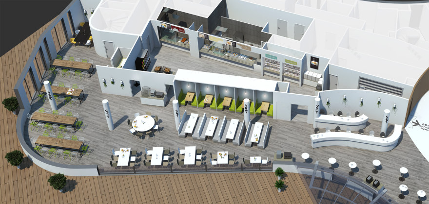 Restaurant Axonometric Studies - 3D Plans (Archive)-23