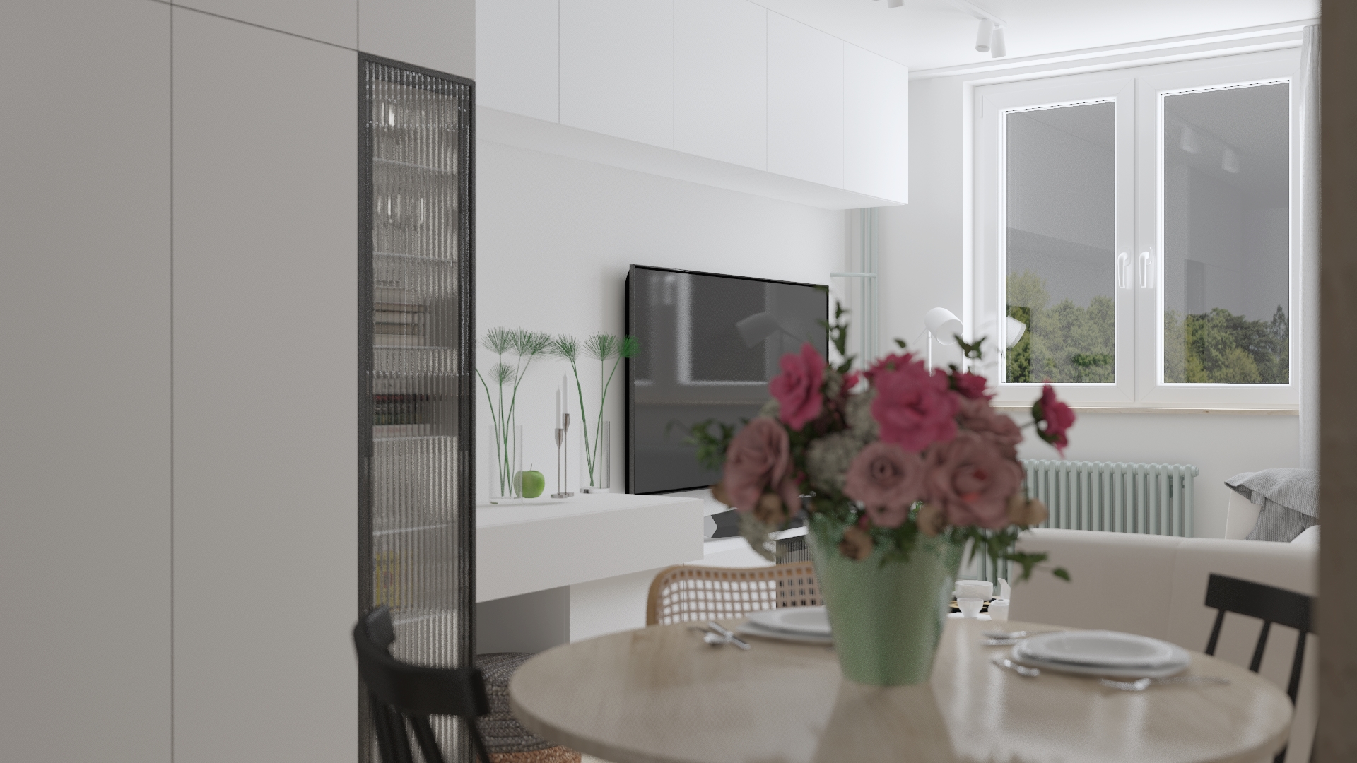 Projekt strefy dziennej mieszkania w Bochni-4