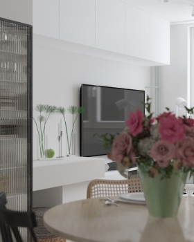 Projekt strefy dziennej mieszkania w Bochni