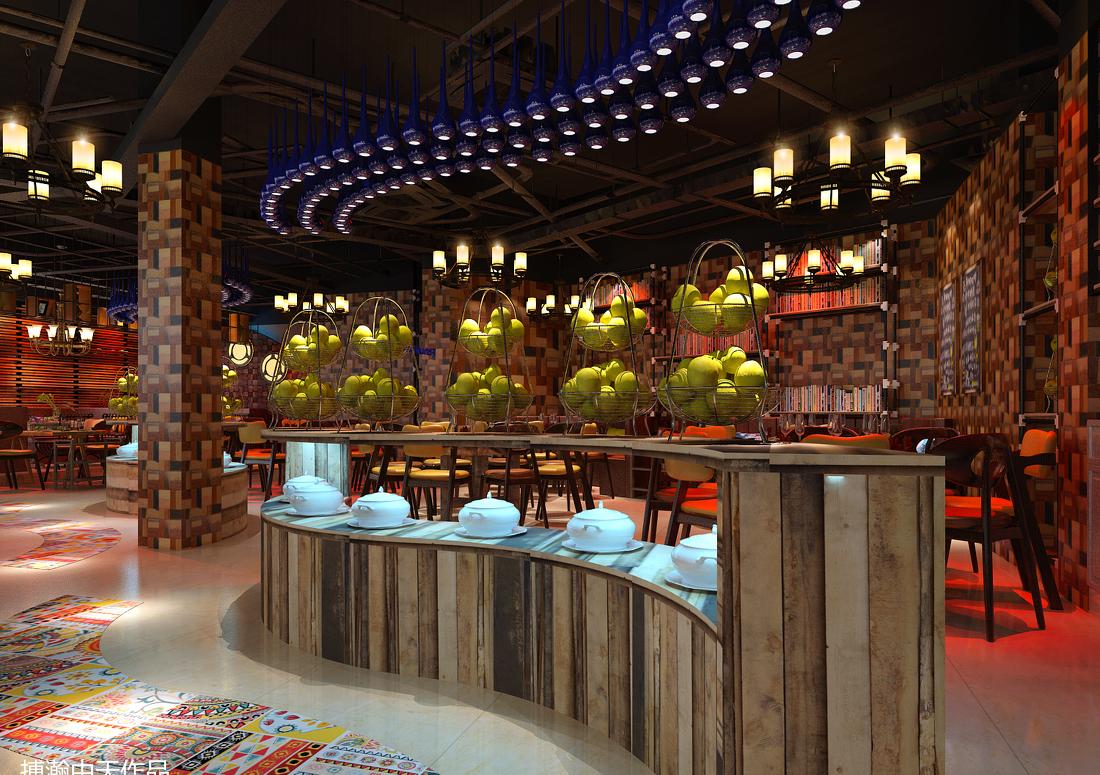 上海香逸江边渔乐餐厅室内设计-34