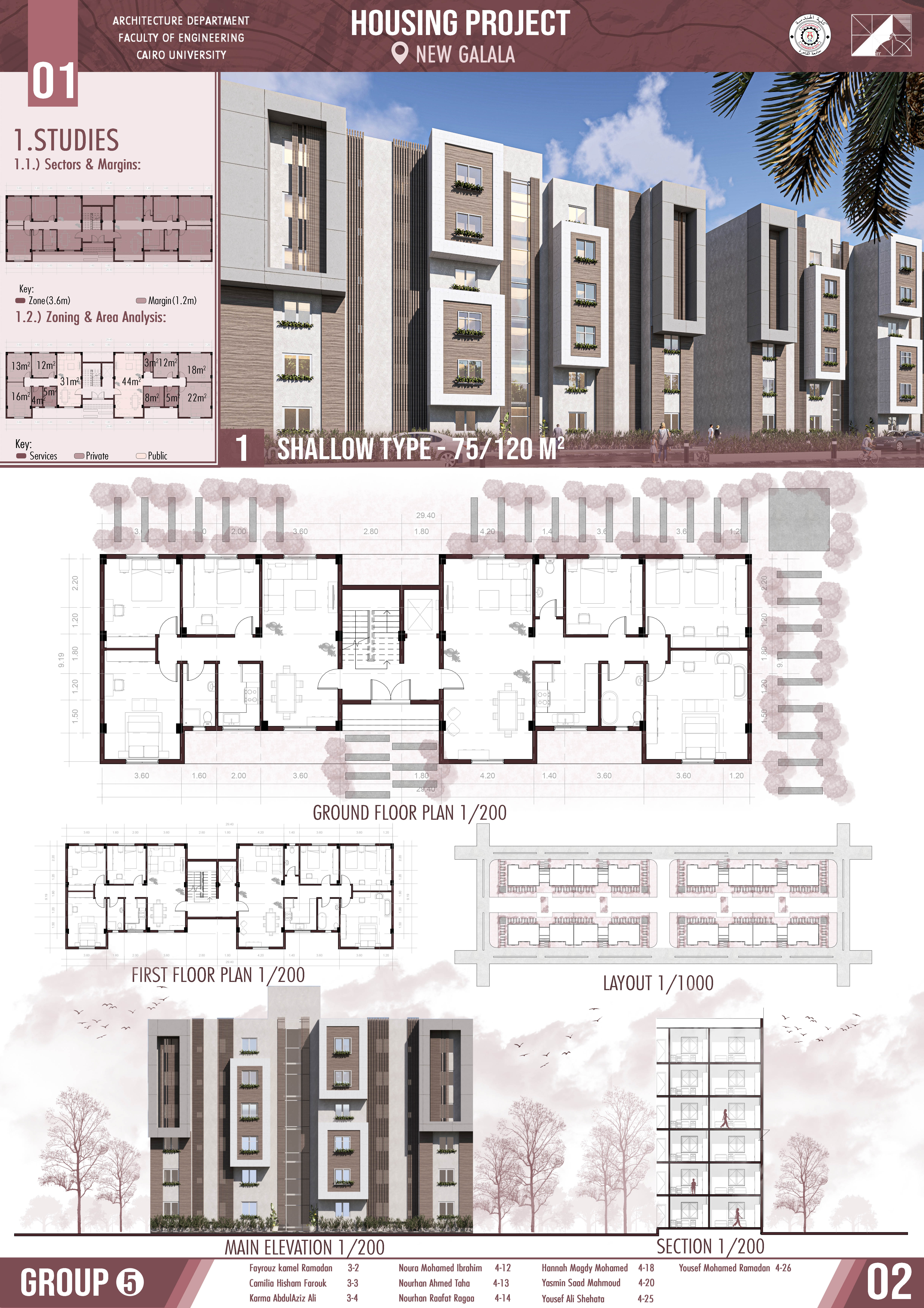 加拉拉市住房项目丨开罗大学工程学院建筑系-14