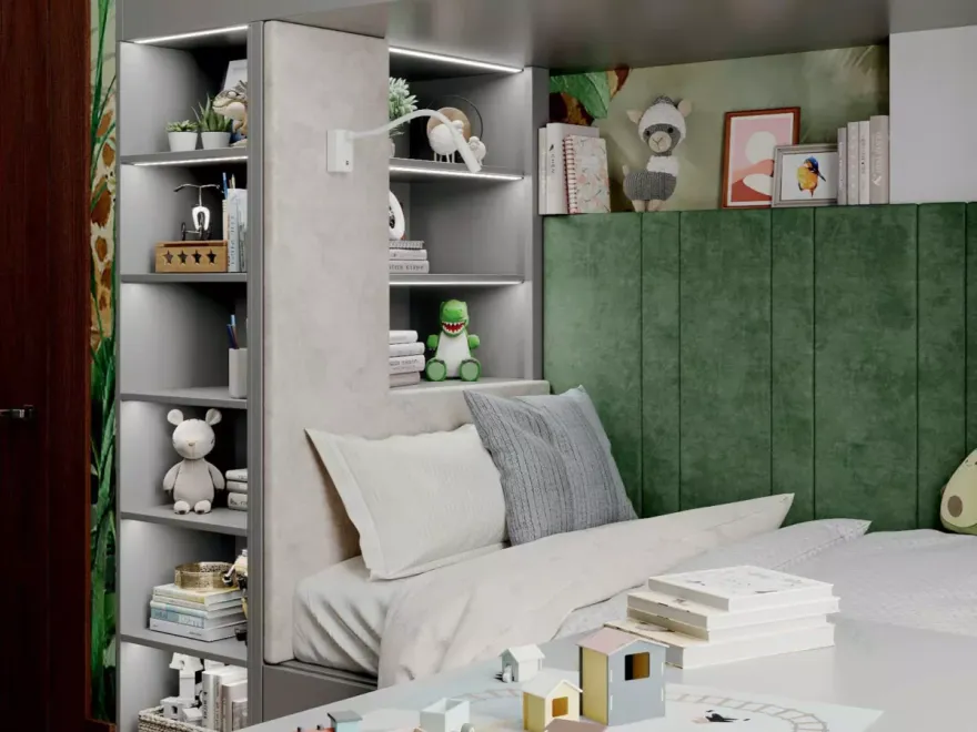 ≡ ➤ Мебель в детскую комнату в тропическом стиле для мальчика 2 лет ⋆ ⋆ Фабрика мебели «Mamka™» ᐈ Эксперт детского пространства-1