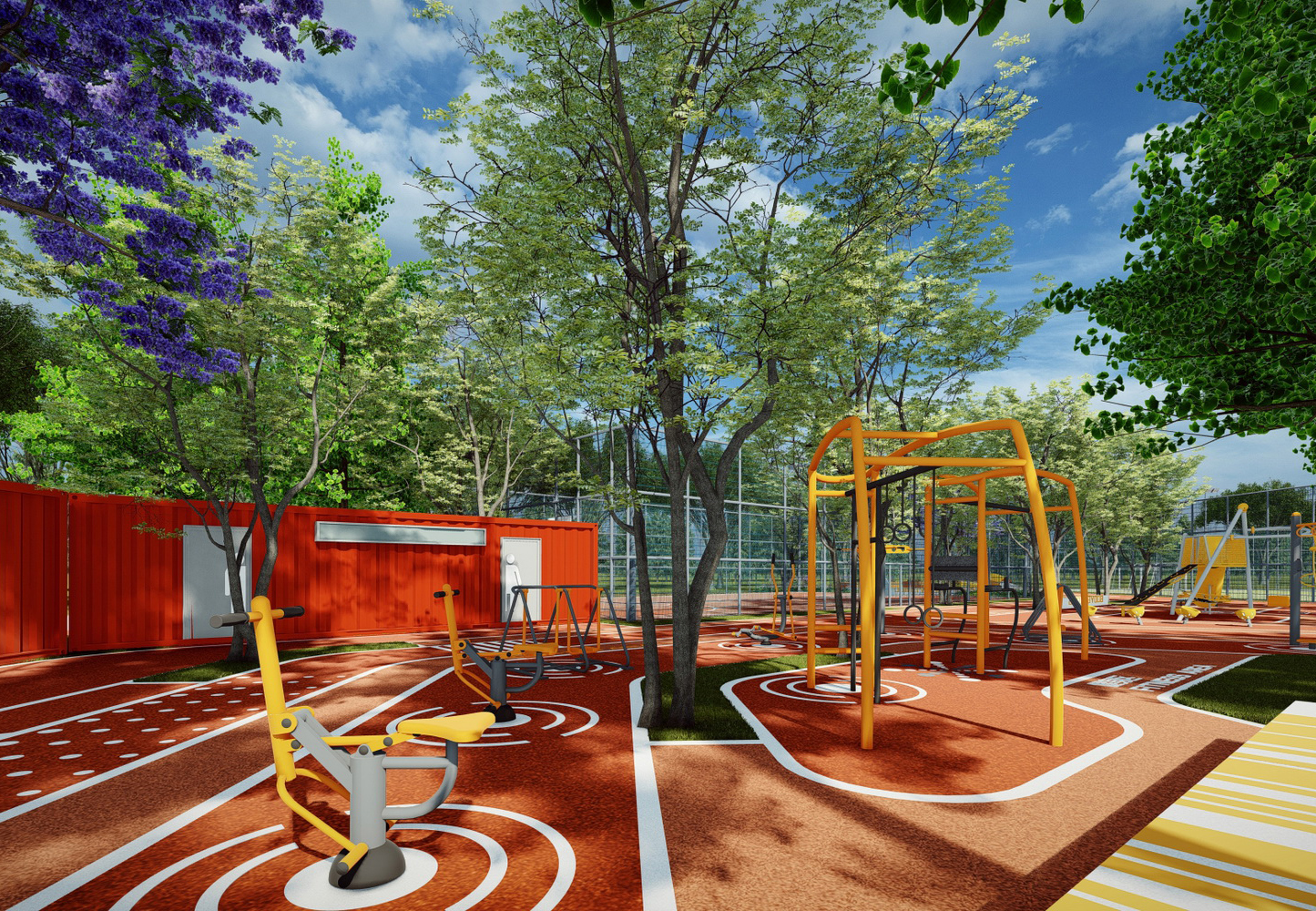 体育运动公园景观SU模型-15