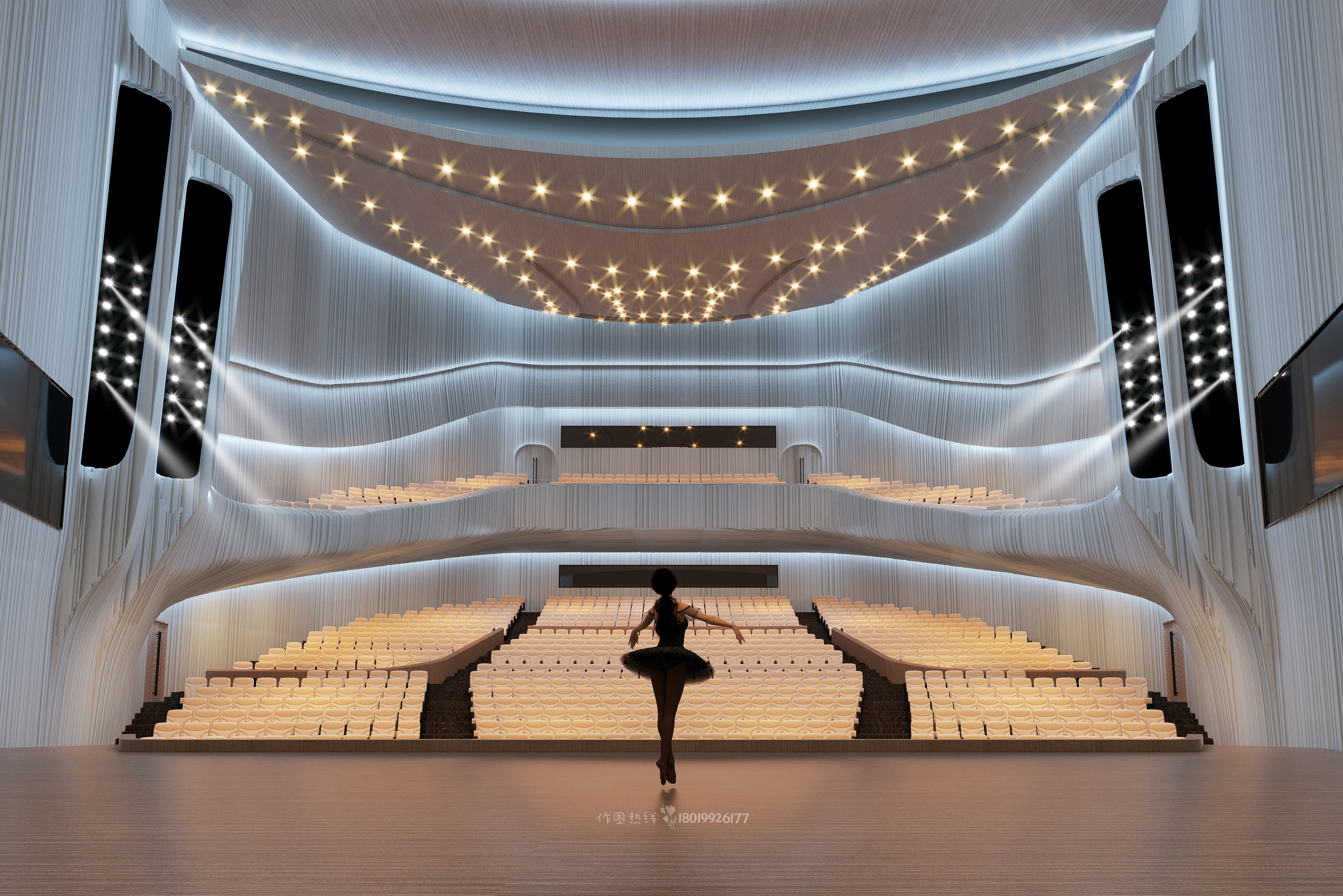 大报告厅效果图4个设计方案-2