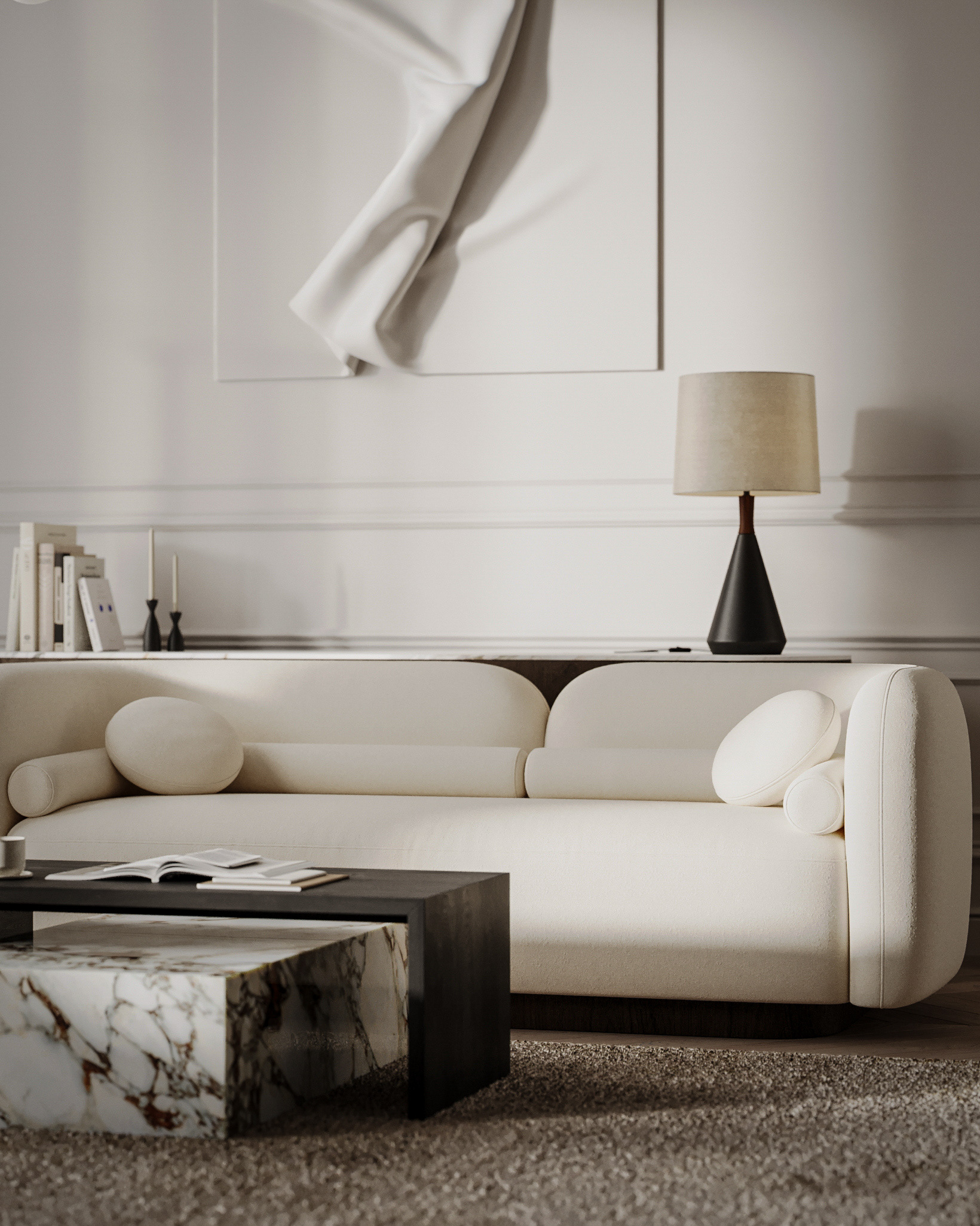 带装饰的美观客厅设计-11