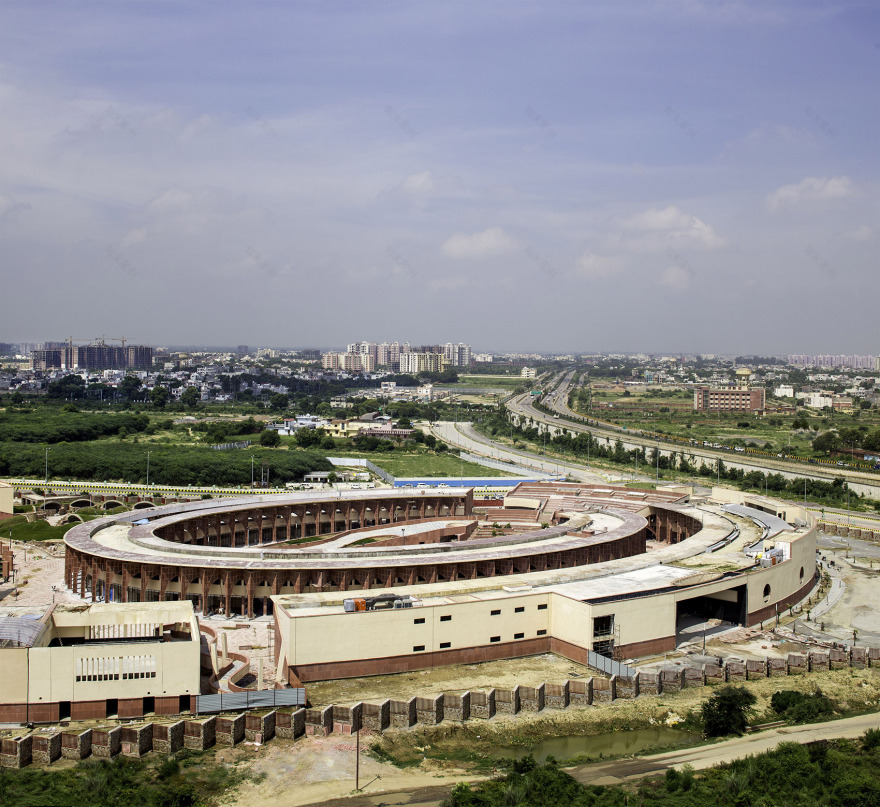 印度红拱螺旋城市市集-Avadh Shilpgram / Archohm Consults-48