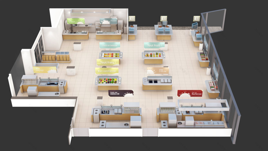 Restaurant Axonometric Studies - 3D Plans (Archive)-16
